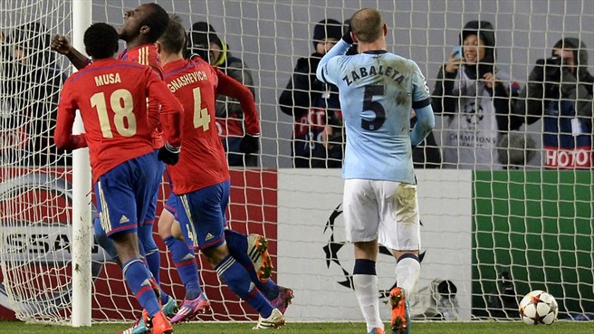 Seydou Doumbia scored CSKA's forst goal from Ahmed Musa's pass 