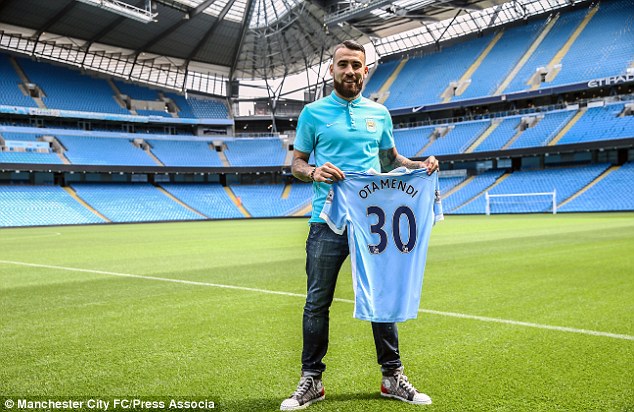 Manchester City completed the signing of Nicolas Otamendi from Valencia for a mammoth 33 milion pounds