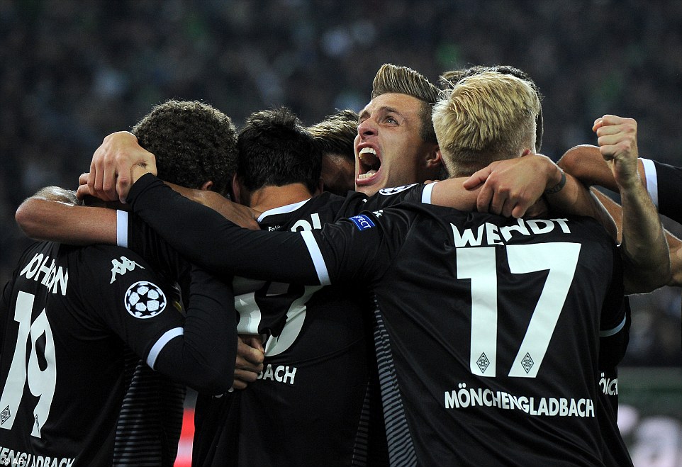 Lars Stindl opened the scoring on the night as he side footed the ball past Joe Hart from close range